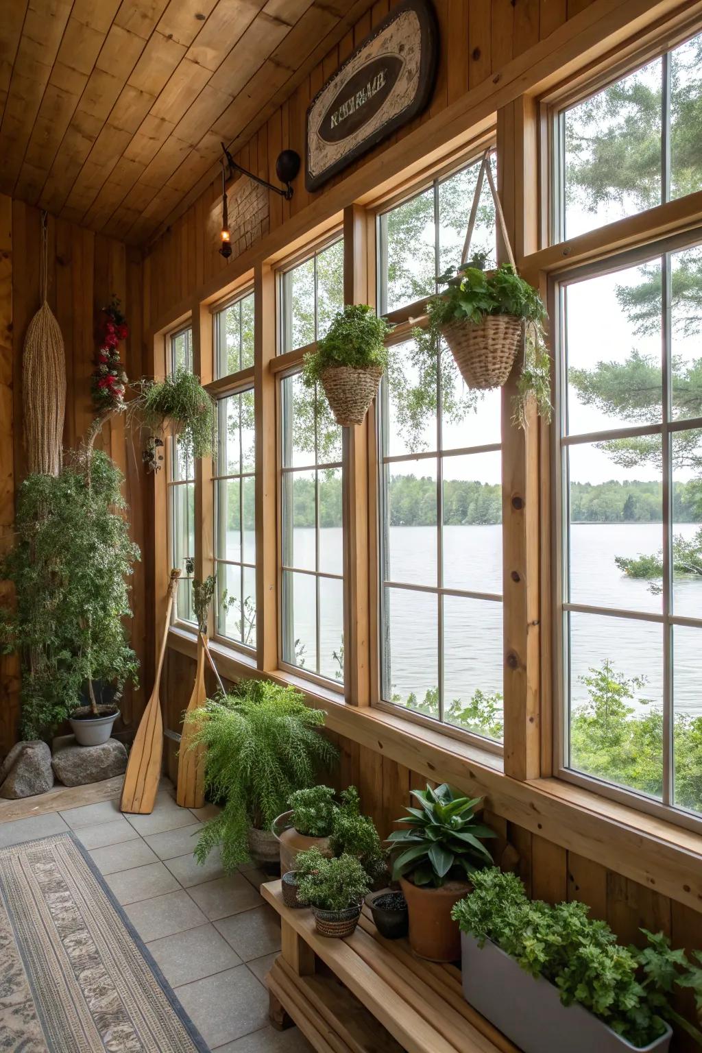 Nature-inspired design elements unite the great outdoors with interior spaces.