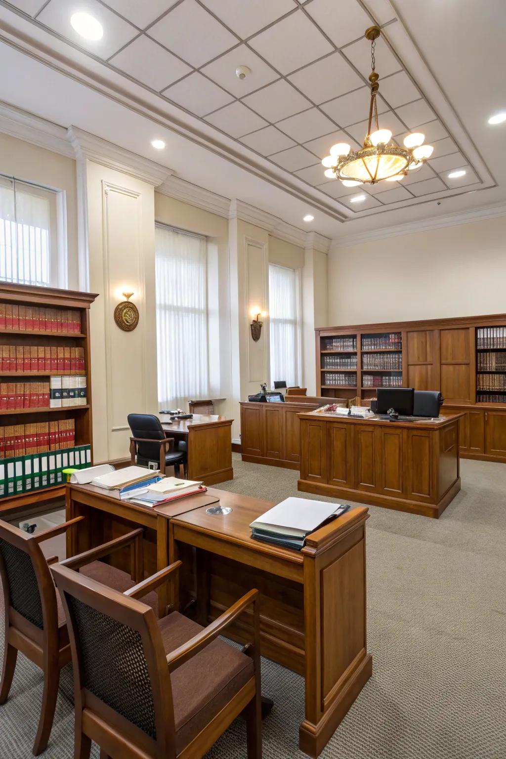 A smart layout enhances office functionality.