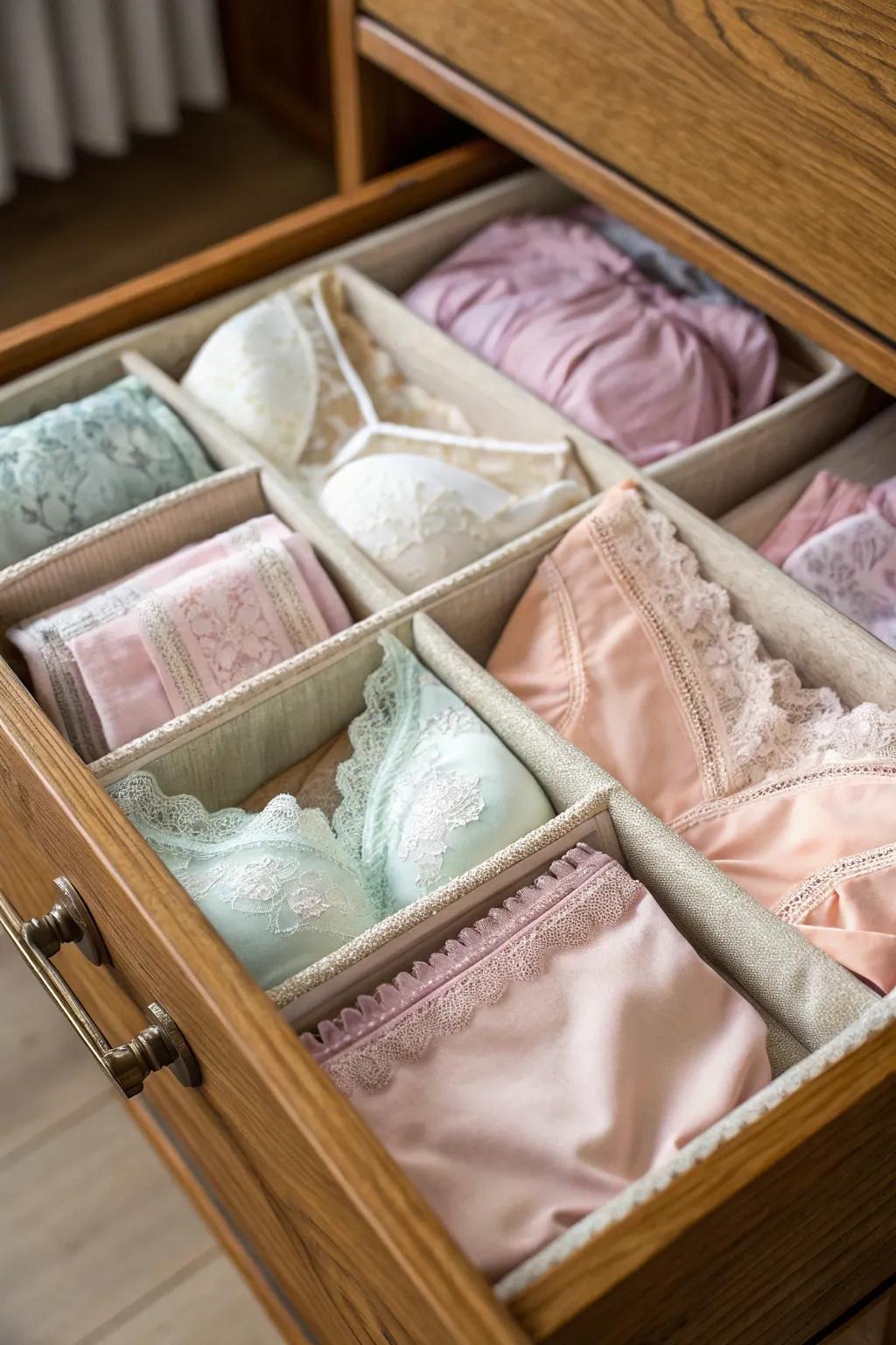 Material pouches offer added protection for your most delicate items.