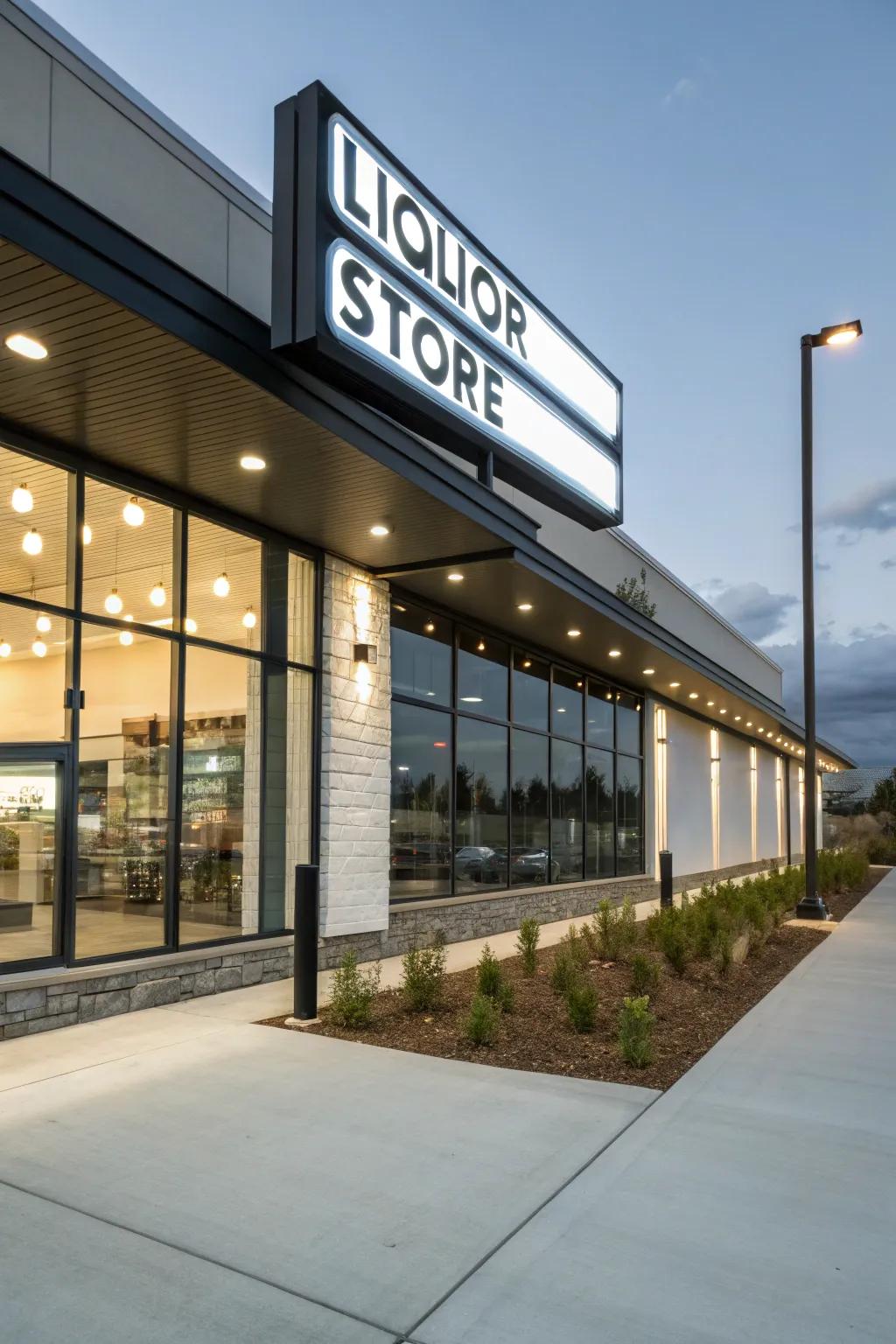 A modern feel is achieved with LED lighting.