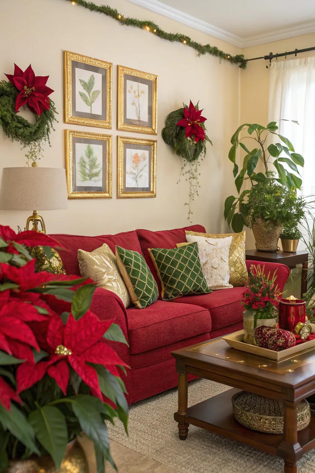 A cohesive palette elegantly unites your Christmas ornaments.