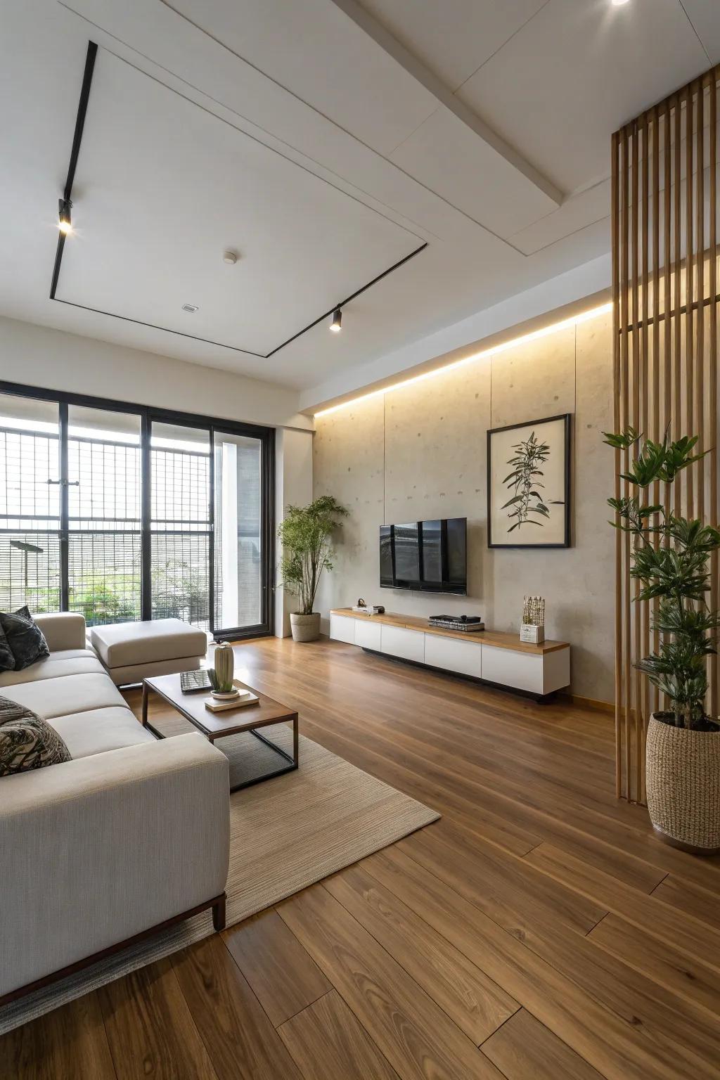 Bamboo flooring provides a sustainable and fashionable option for contemporary residences.