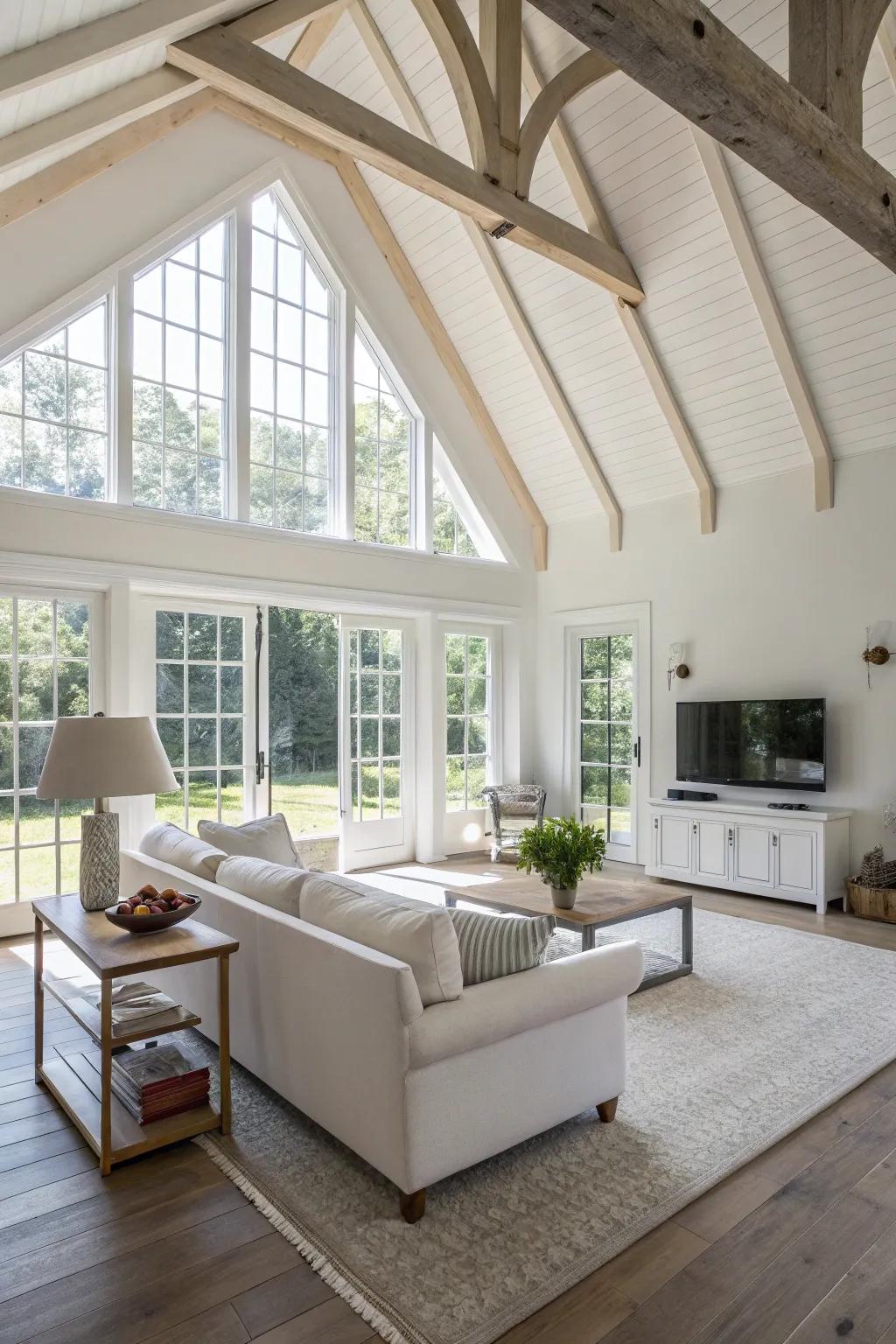 Open layouts ensure high ceiling rooms are welcoming.