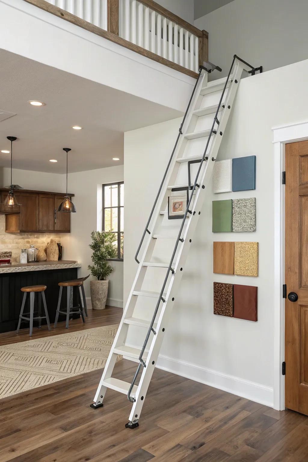 Loft ladder that you can change to match any style.