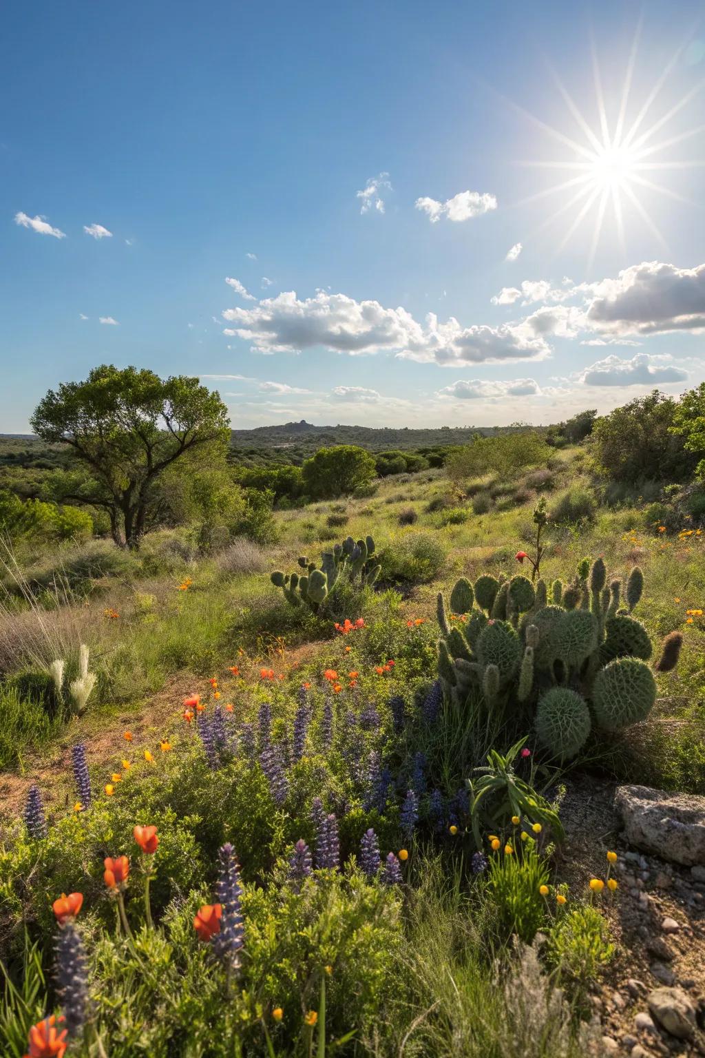 Native plants are ideally adapted for Texas weather.
