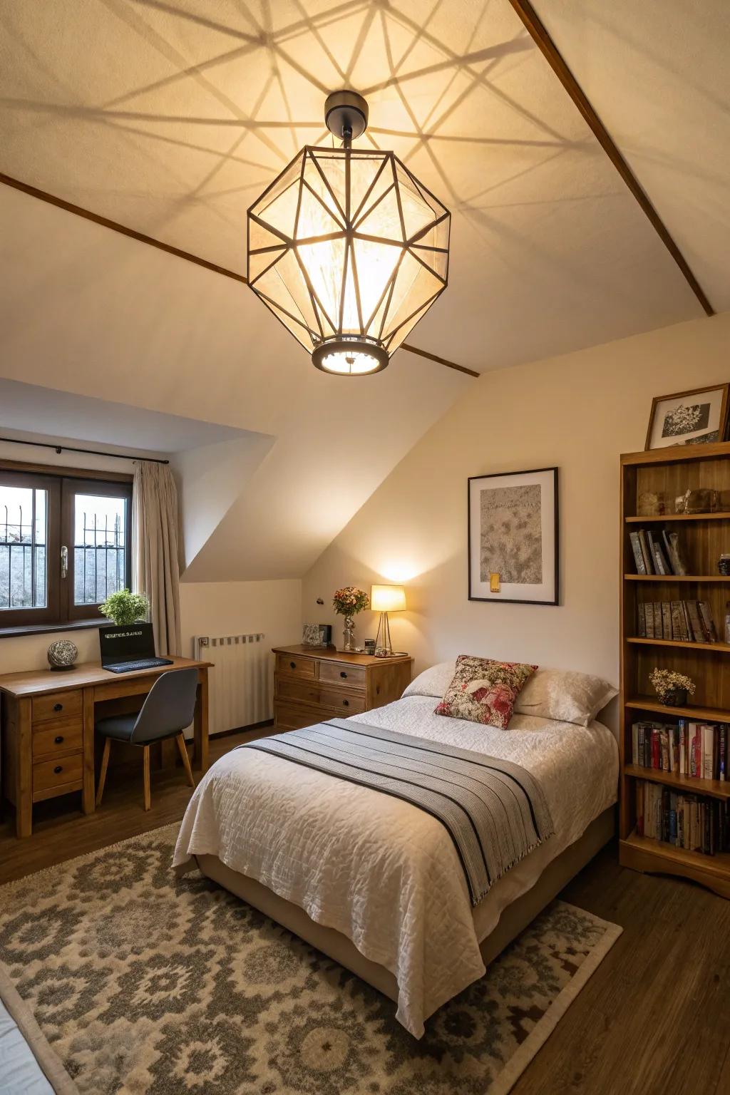 Ceiling fixtures integrate function with style.