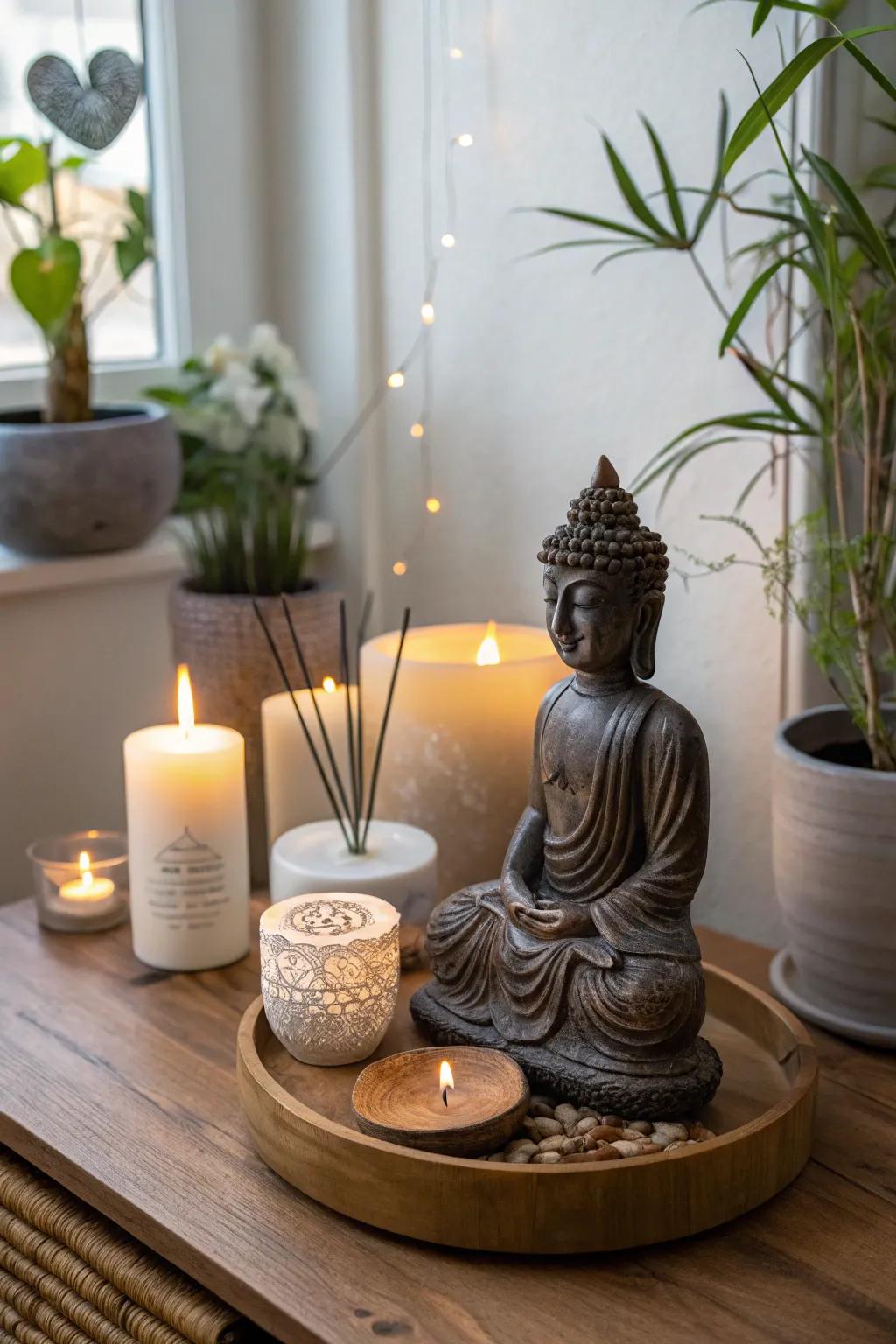 Decorative additions can add a personal note to your meditation space.