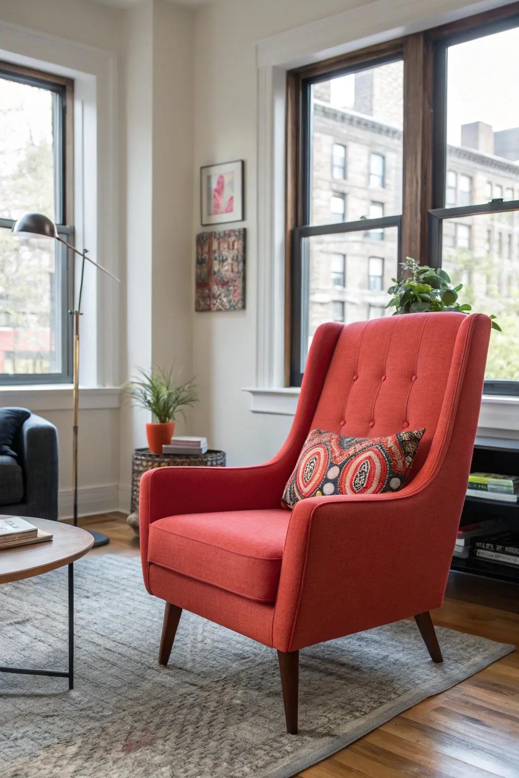 An eye-catching statement chair.