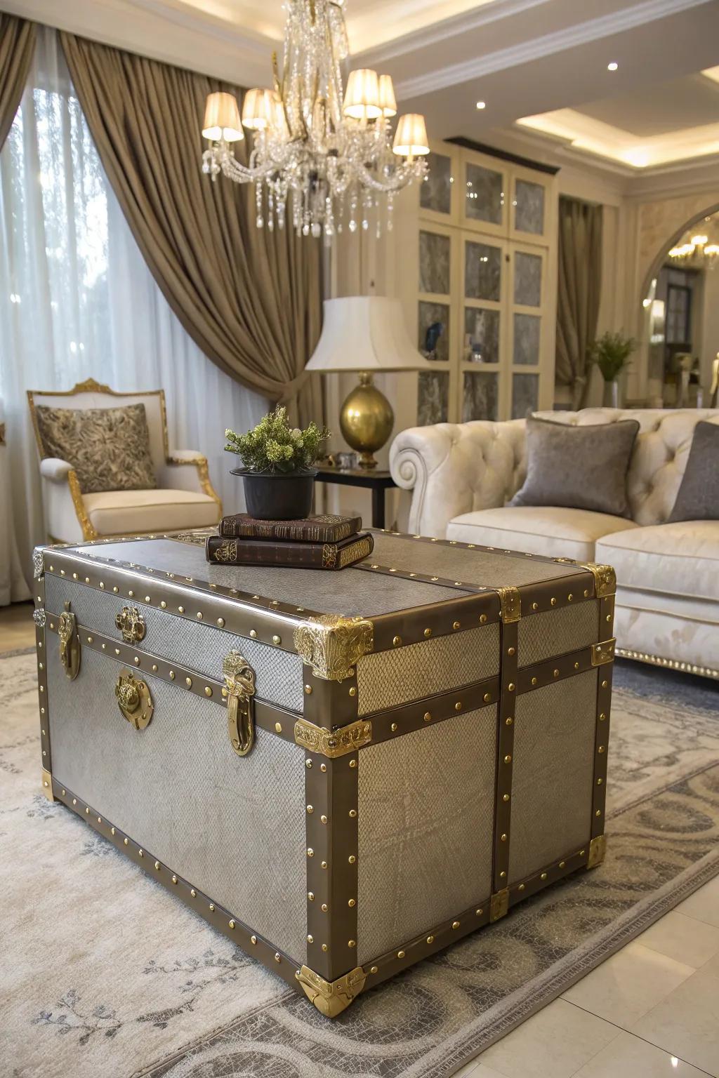 Shiny touches turn any piece into a chic decor item.