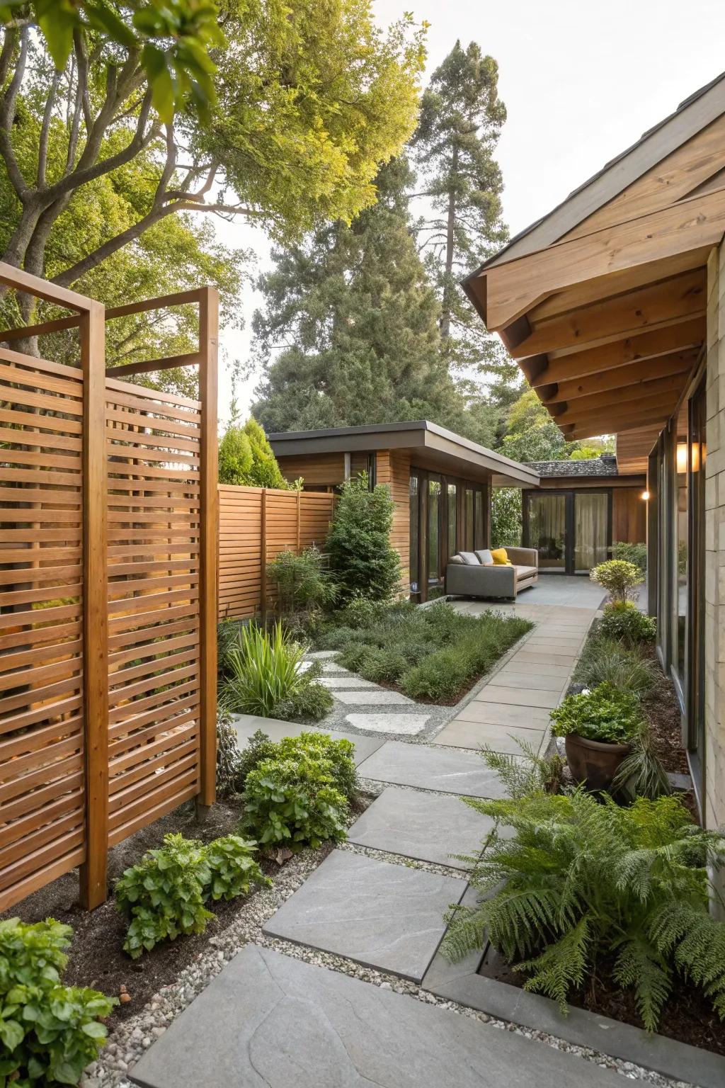 Seclusion boards ensure privacy without sacrificing style.