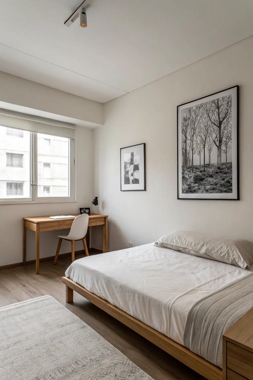 Minimal decorations retain the focus on serenity.