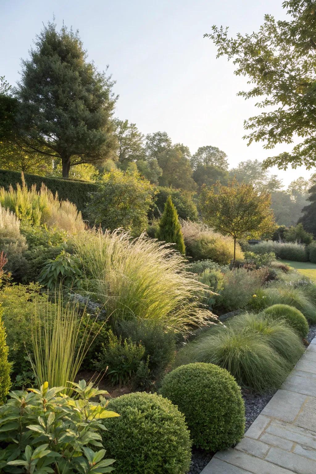 Lush greenery delivers privacy and boosts natural beauty.