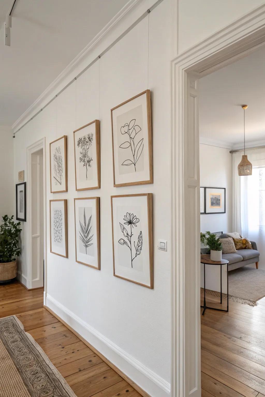 Simple art keeps your decor minimal and elegant.