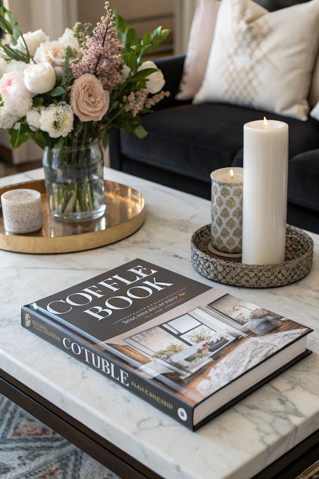 Incorporate style and interest with a refined coffee table volume.