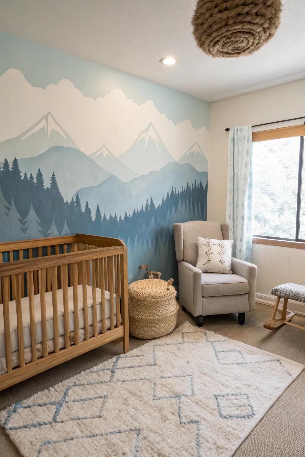 Discover serenity and peace in a mountain-inspired nursery.
