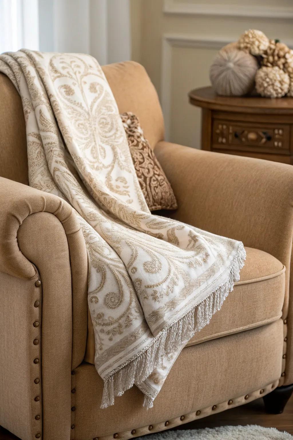 A plush throw for warmth and flair.