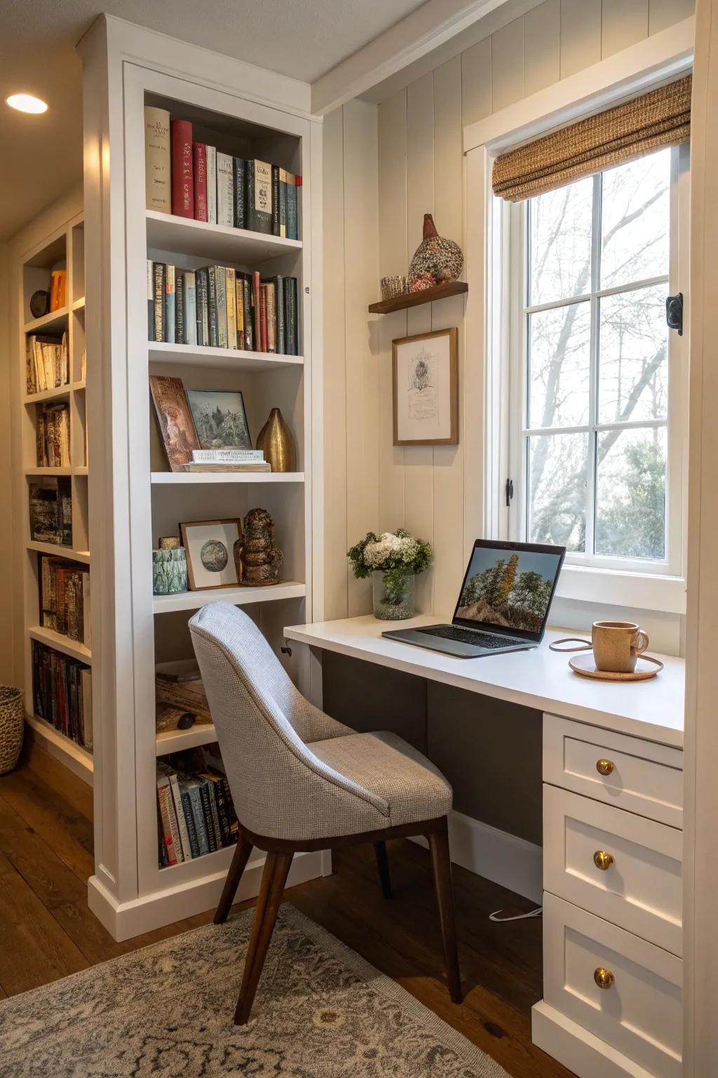Private spots offer a peaceful retreat for individual work.