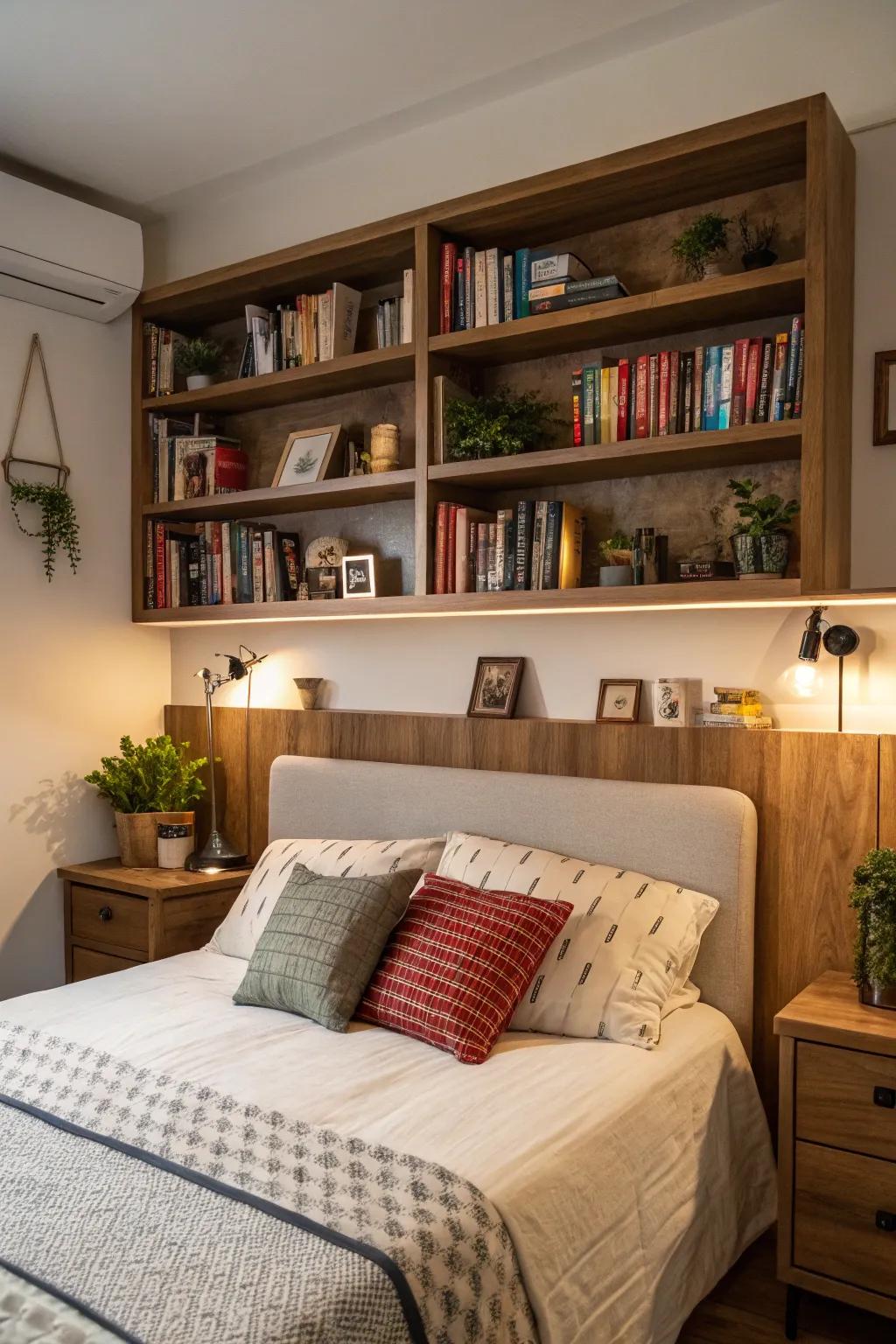 A headboard with hidden storage is a total game-changer.