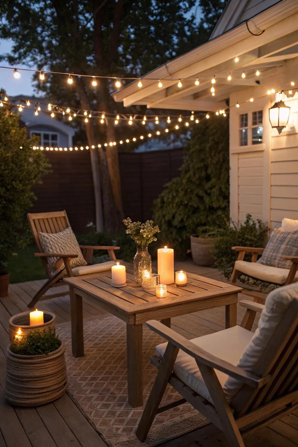 Patio candles can transform your outdoor living area.