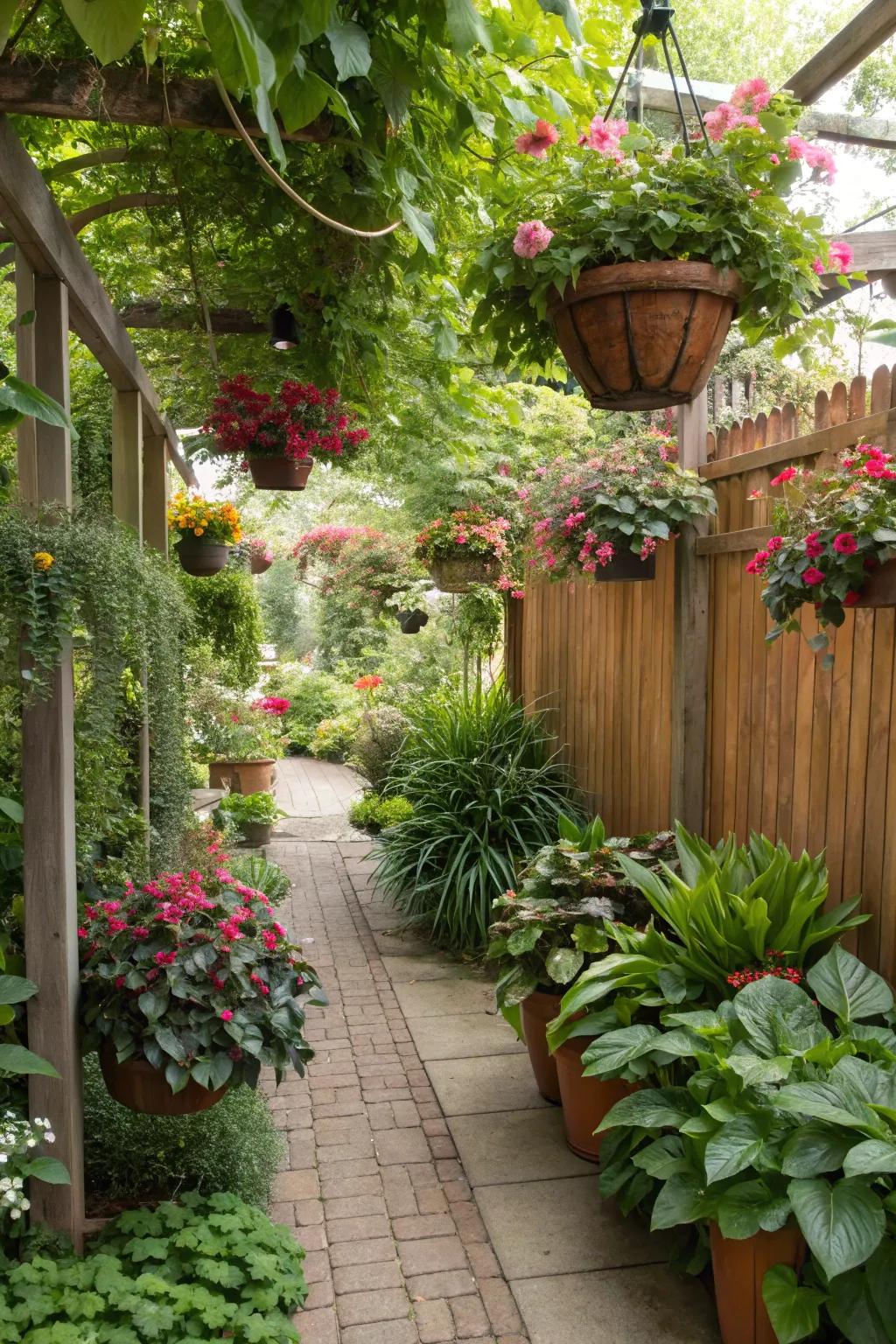 An abundant garden brimming with diverse foliage and plants.