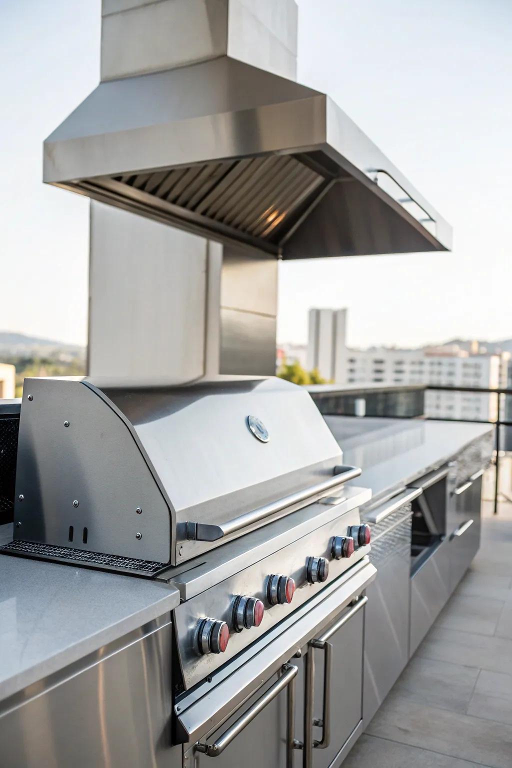 Minimalist hoods provide a clean, modern aesthetic.