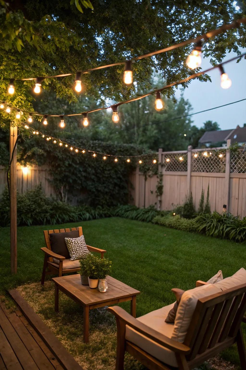 Festoon garlands lend a captivating accent to any exterior space.