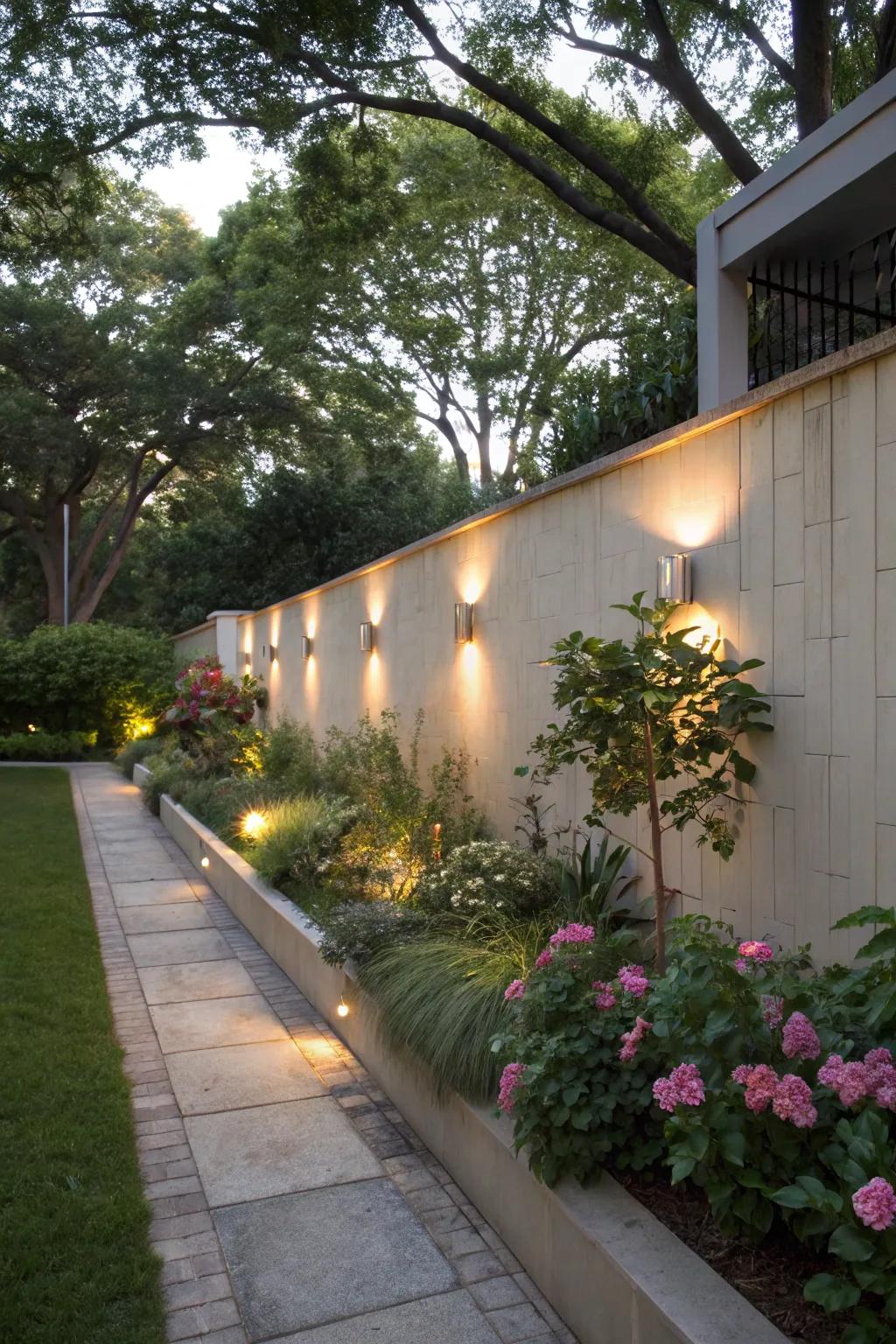 Lights that harmonize with nature for a unified look.