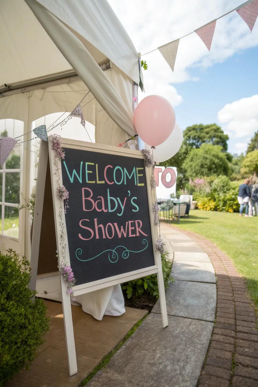 Charming signs include an individual touch to the celebration.