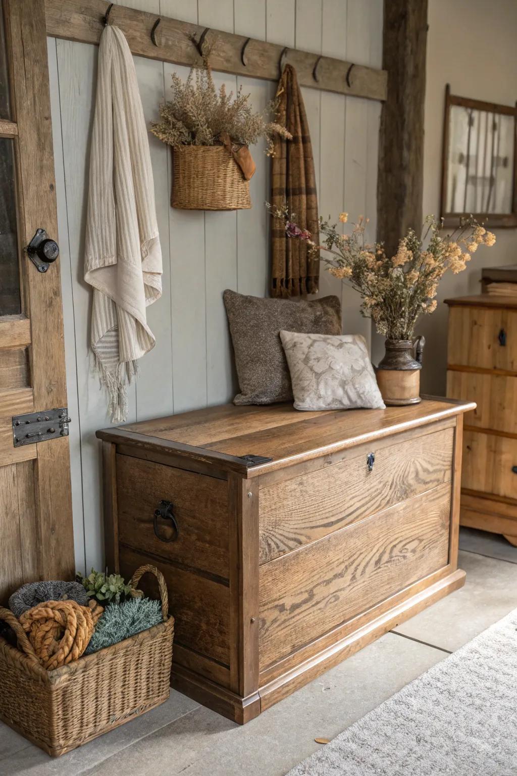 Rustic charm with a faux timber finish.
