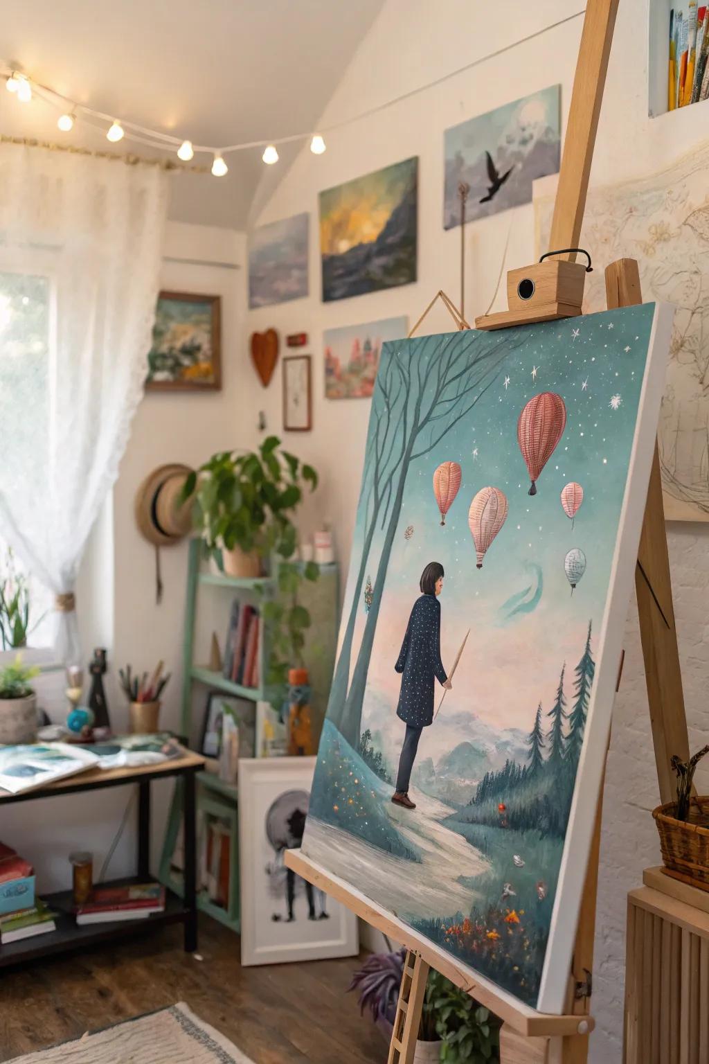 A harmonious fusion of the fantastical and the factual in art.