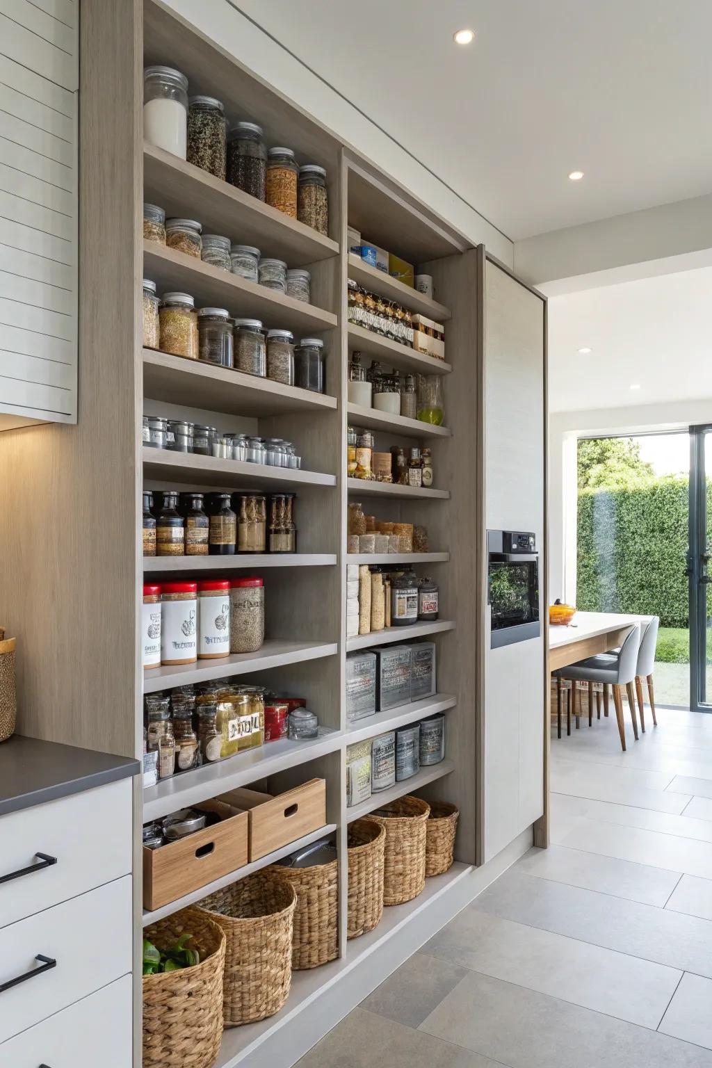 Utilize vertical solutions to maximize storage.