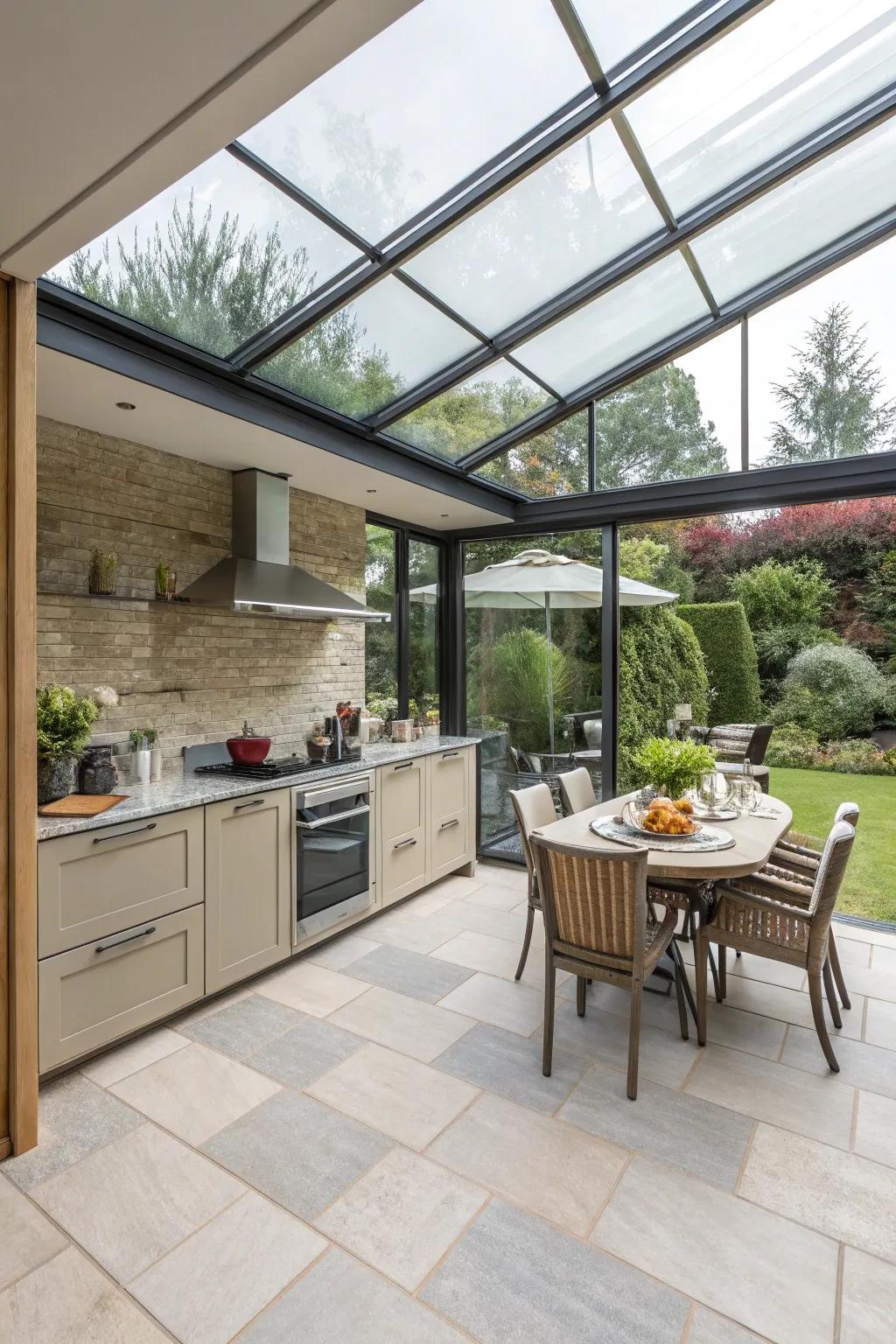 Extend indoor comfort to your patio with smooth integration.