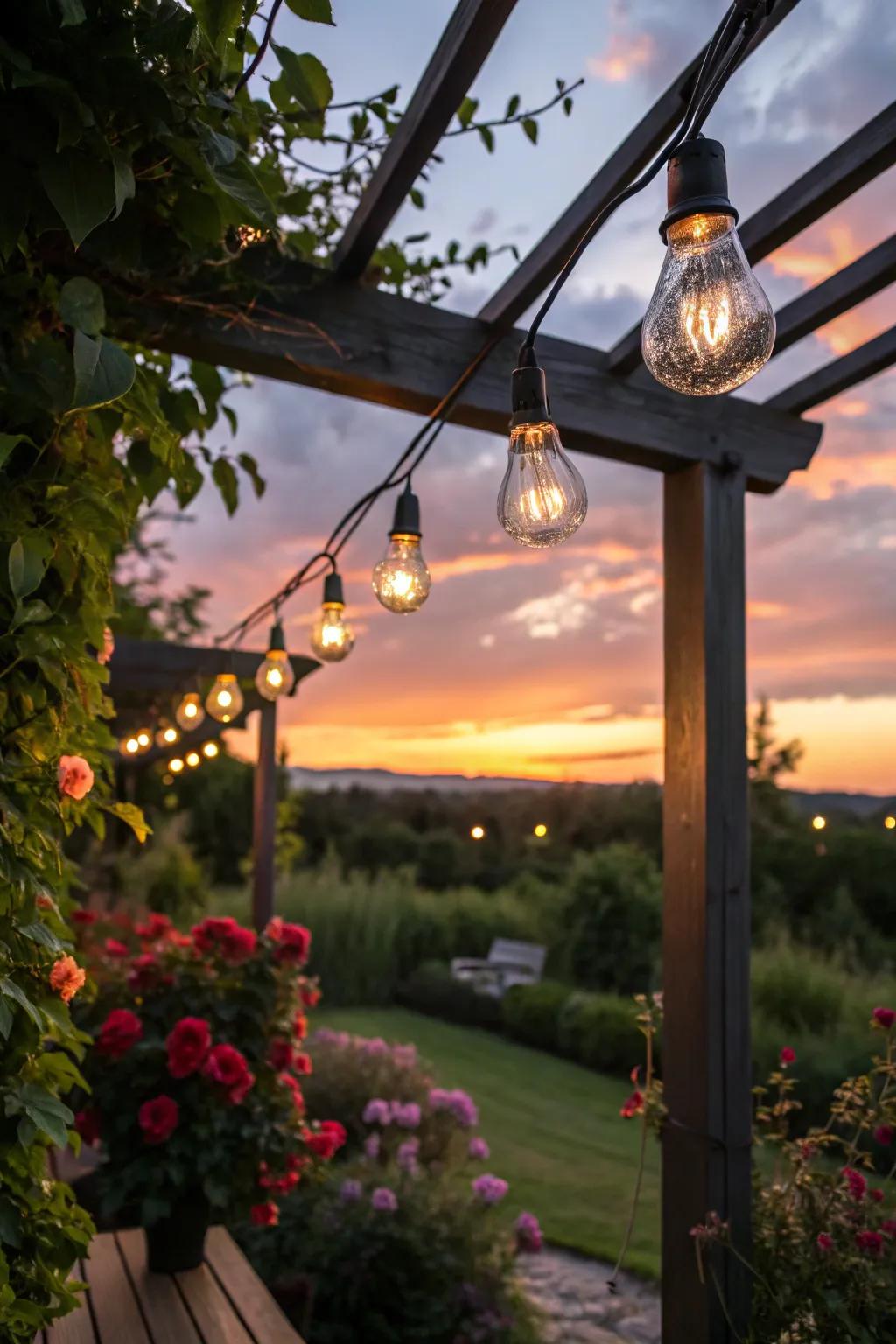 Illuminate sustainably through solar decorative strands.