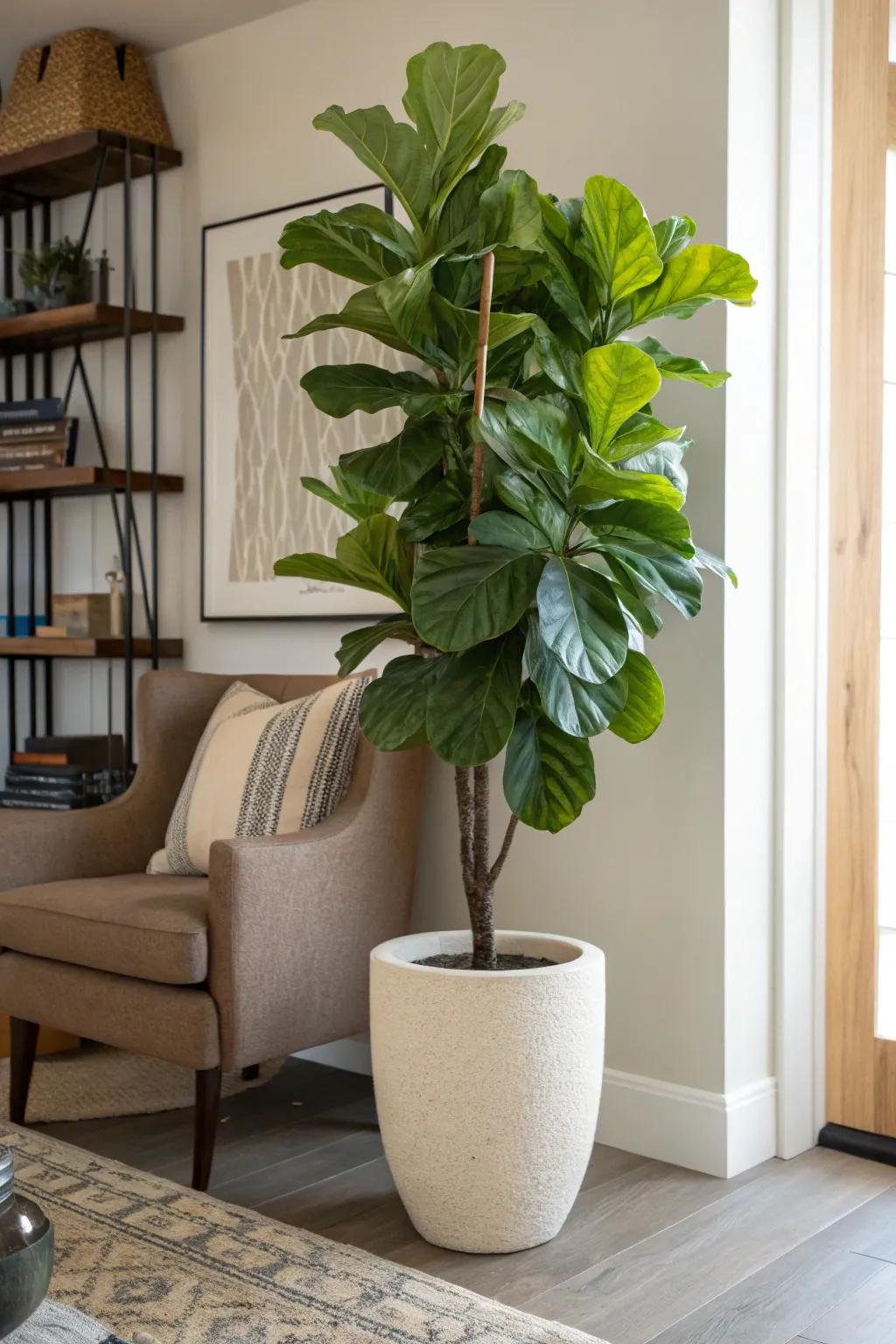 A towering plant makes a bold statement.