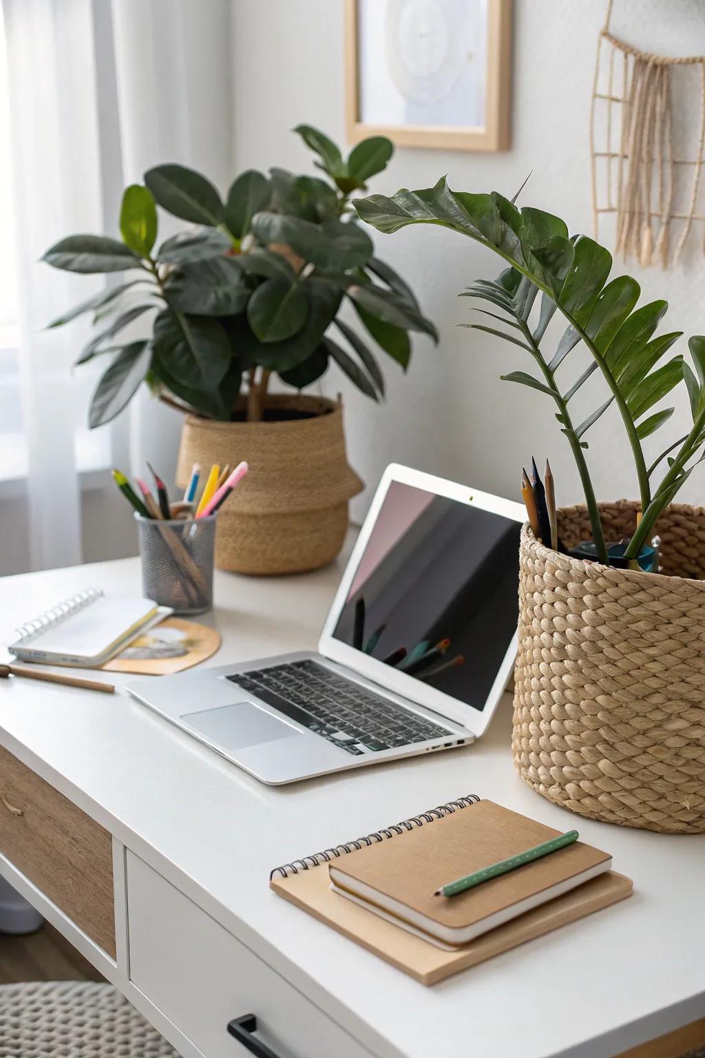 Woven container coverings deliver a timeless appeal.