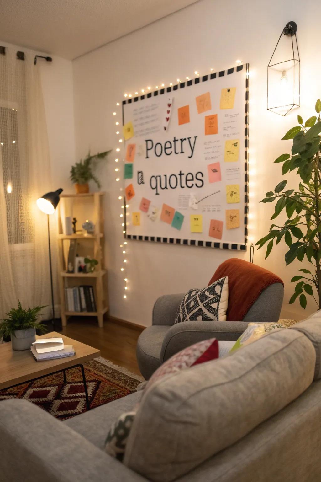 Enrich your area with poetic inspiration.