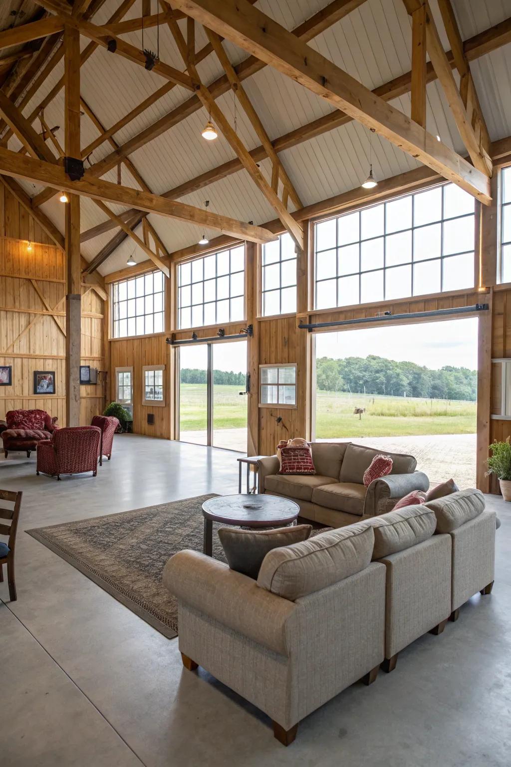 A wide-open blueprint offers versatility and a welcoming atmosphere.