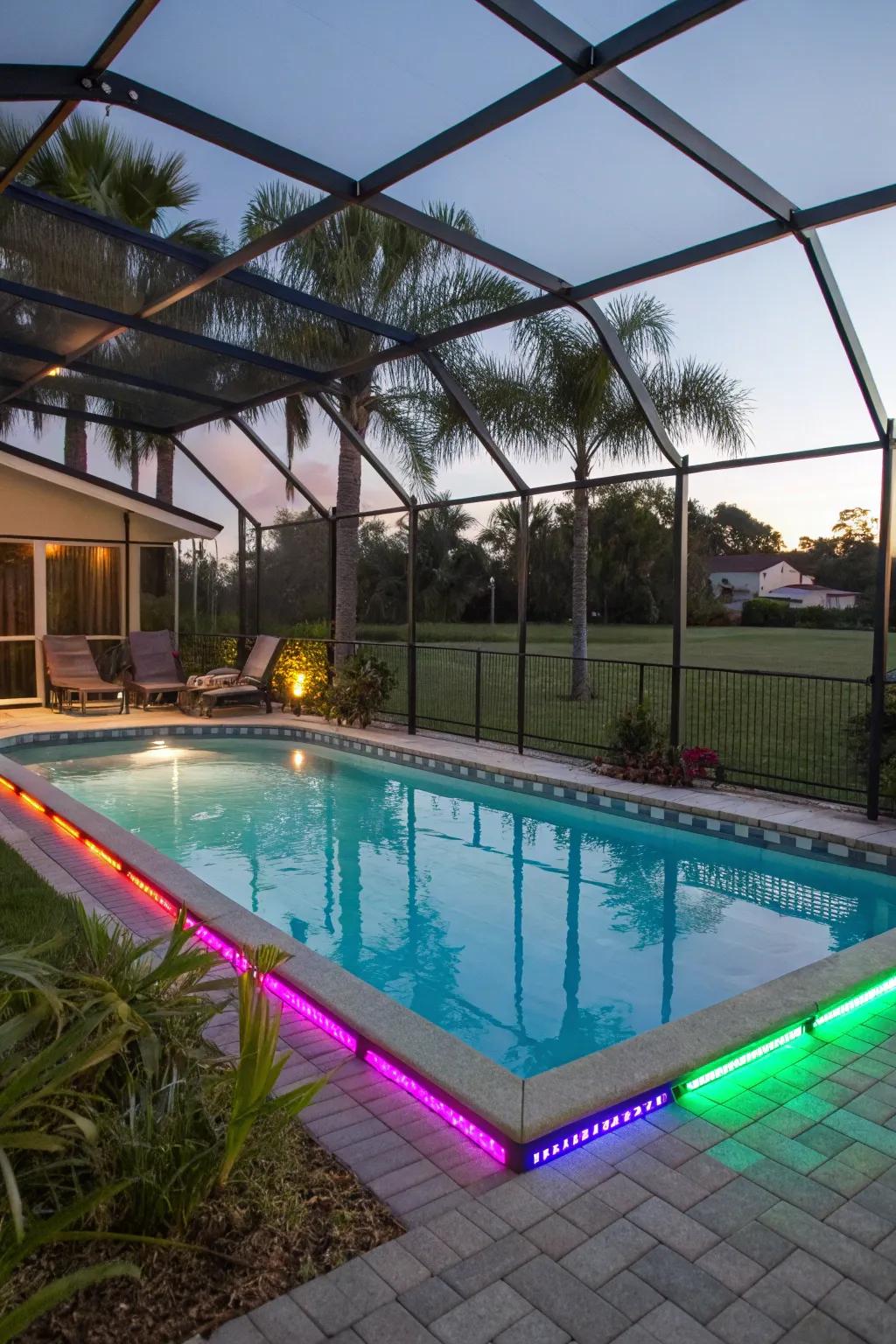 Consistent lighting provided by LED bands.