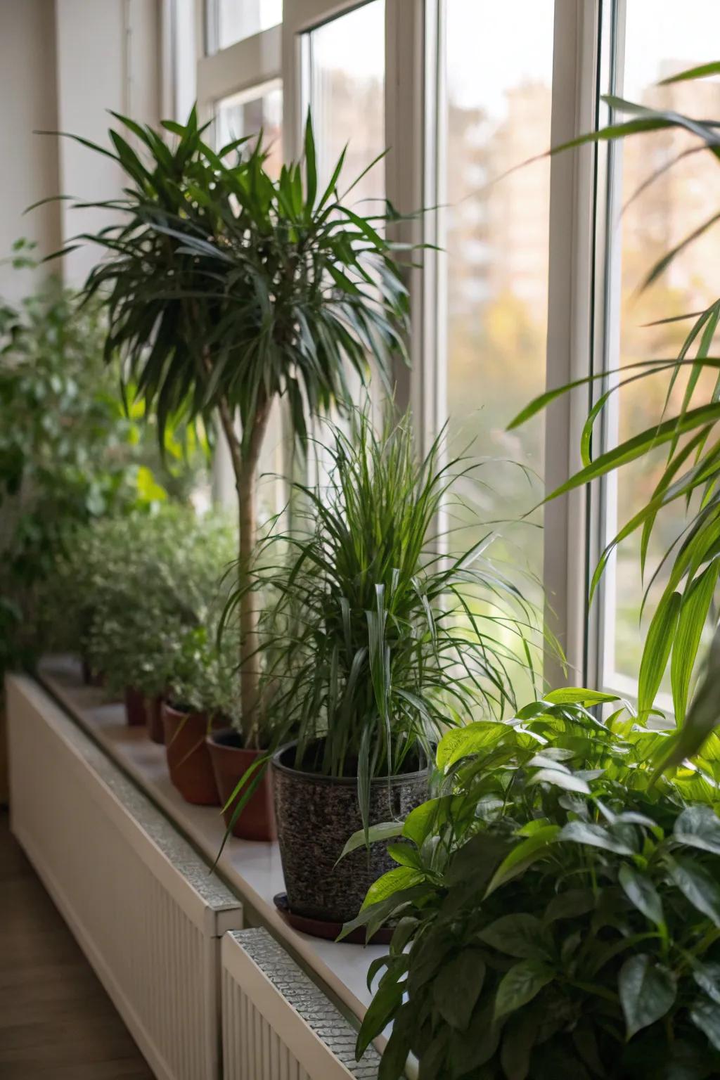 Plants establish a natural buffer that enhances personal space.