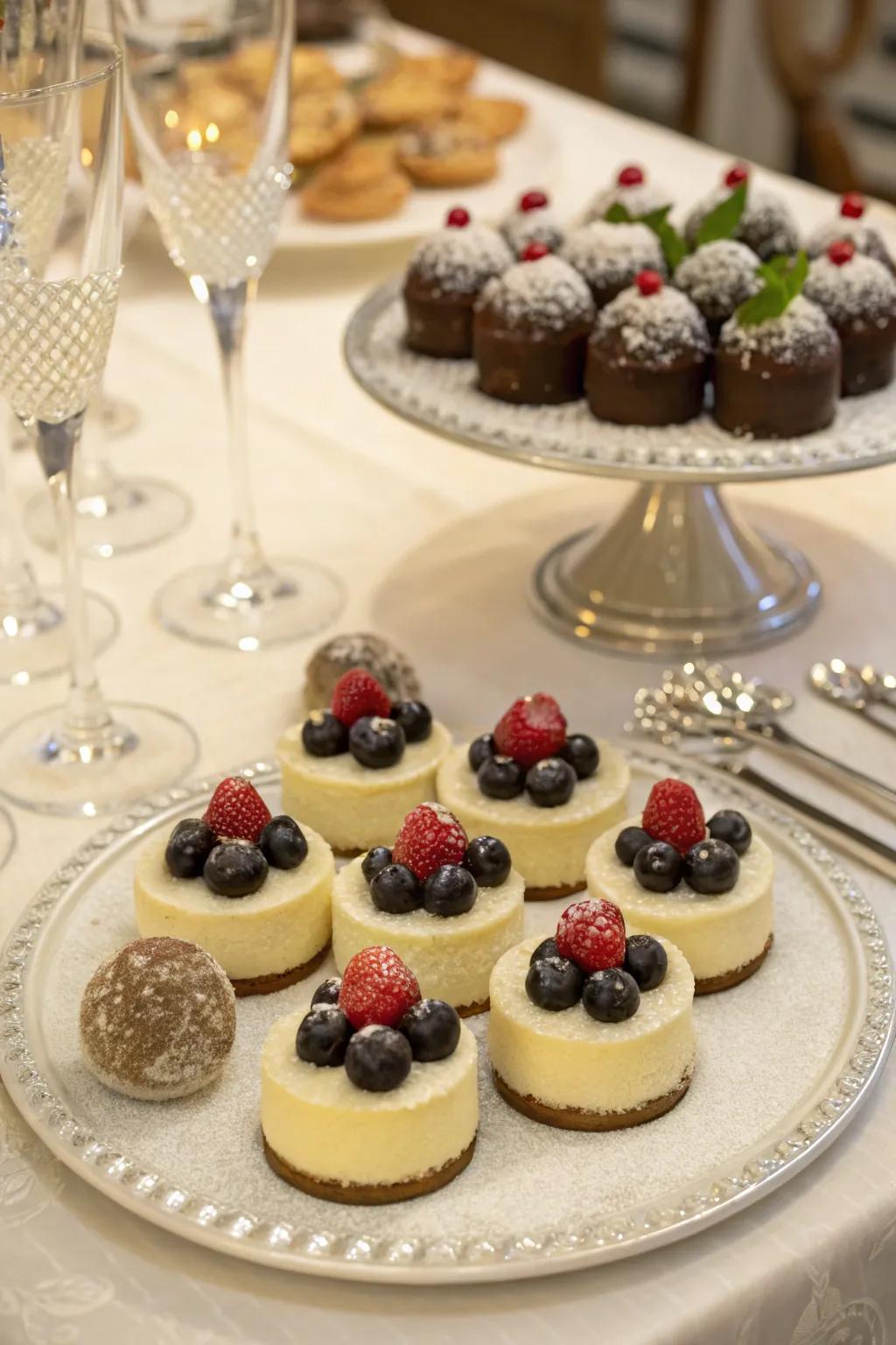 A lavish dessert selection to finish the evening.