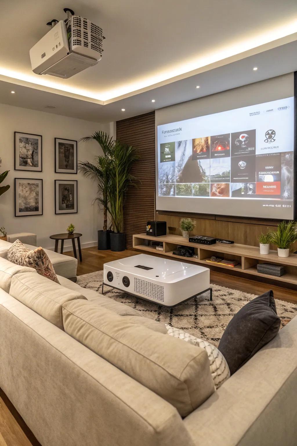 Smart projectors have built-in apps to make viewing easy.