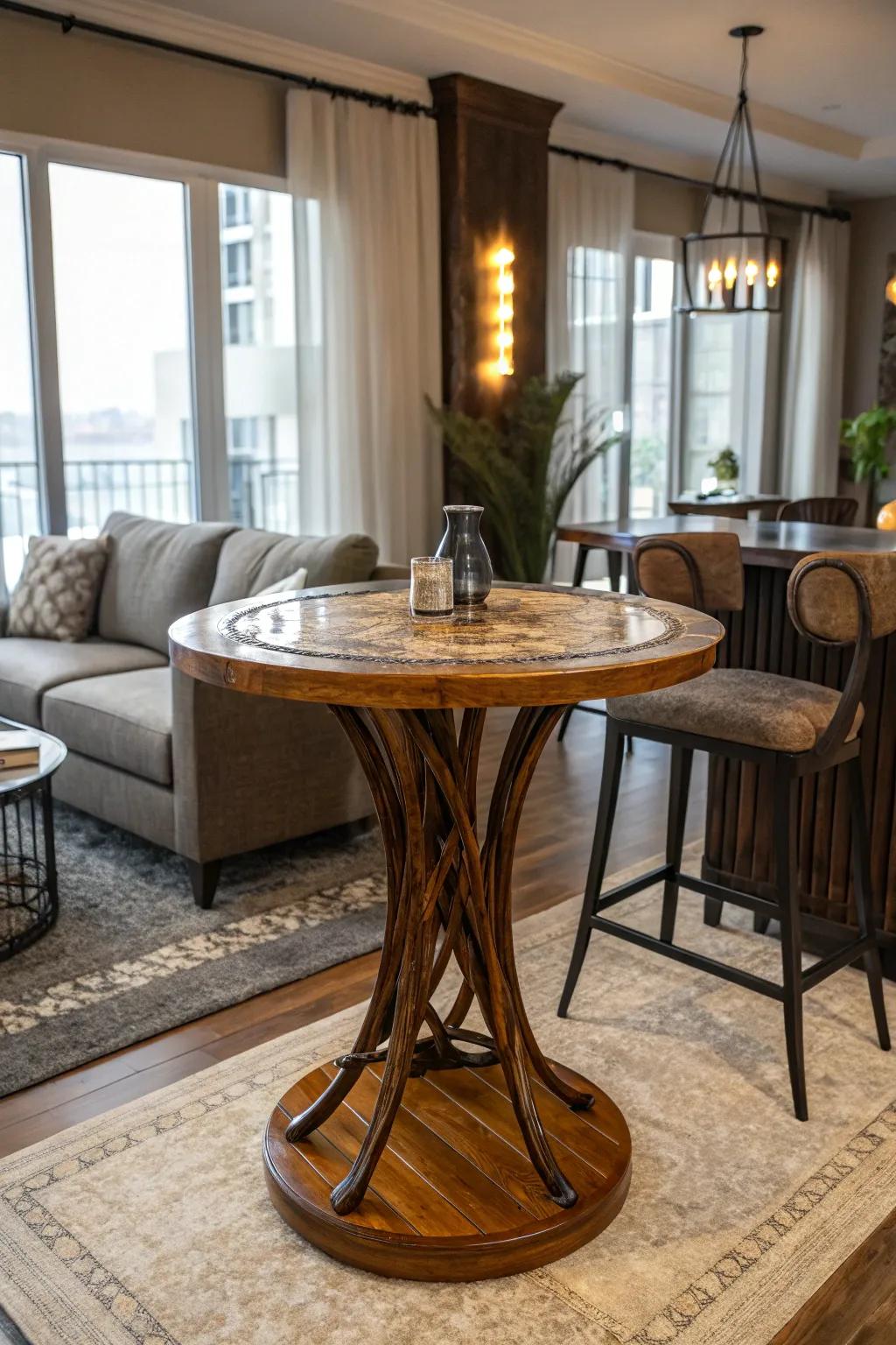 Let your creativity shine with custom bar table designs.