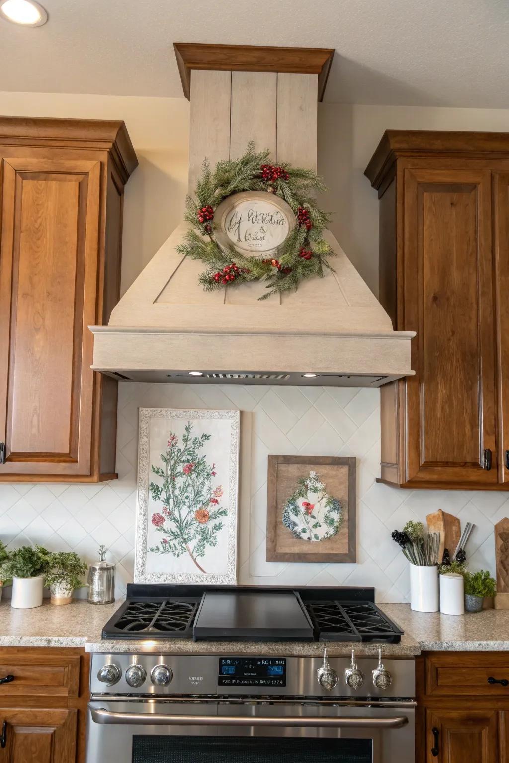 Decorative additions beautifully personalize your range hood cover.