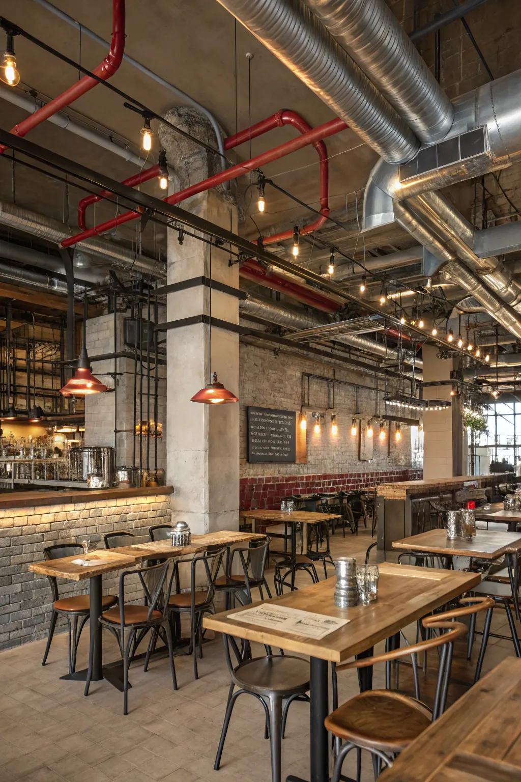 Industrial design provides a cutting-edge yet refined vibe.