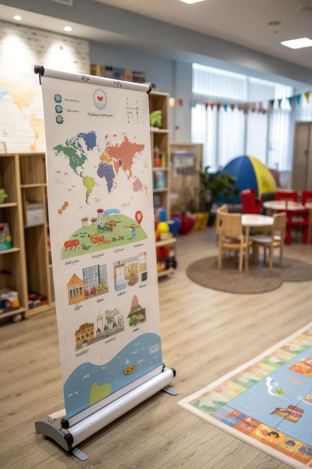 With an instructional map display, make learning enjoyable.