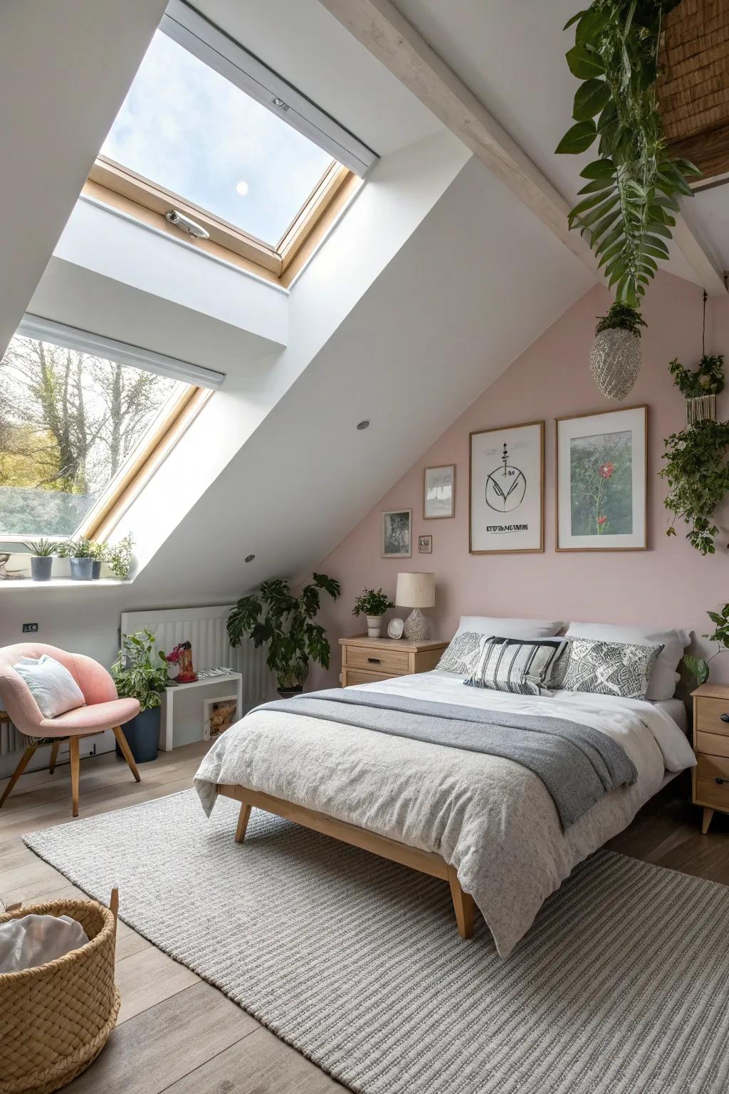 An attic room conversion adds beneficial living space to a tiny residence.