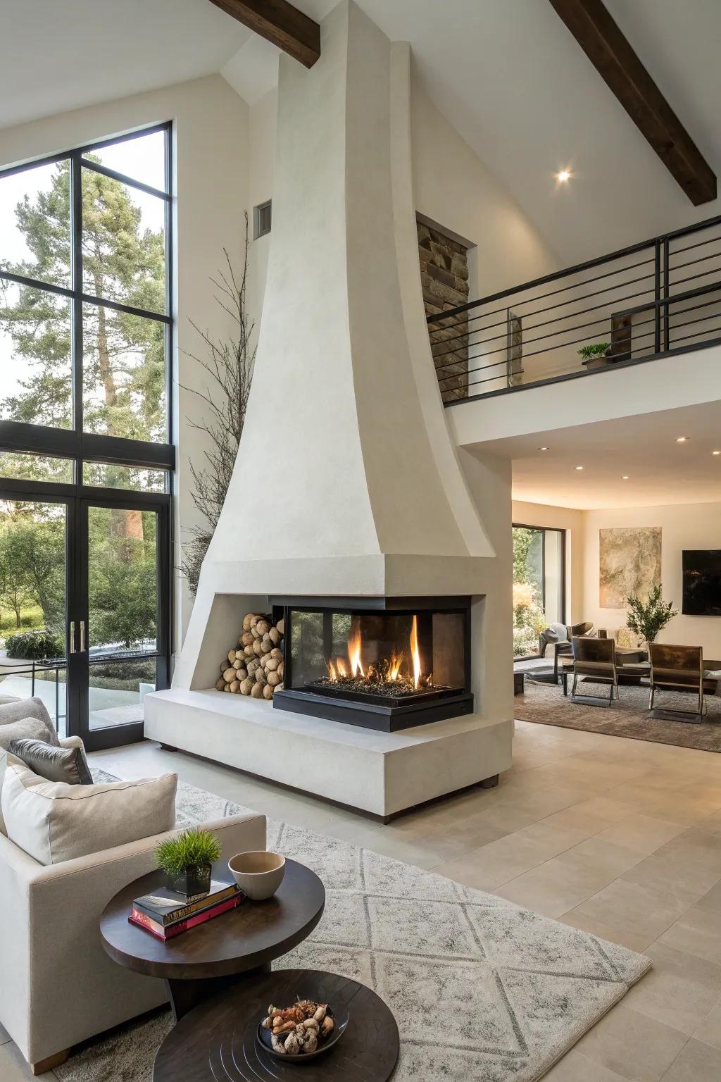 Asymmetrical designs deliver a unique architectural statement to any room.