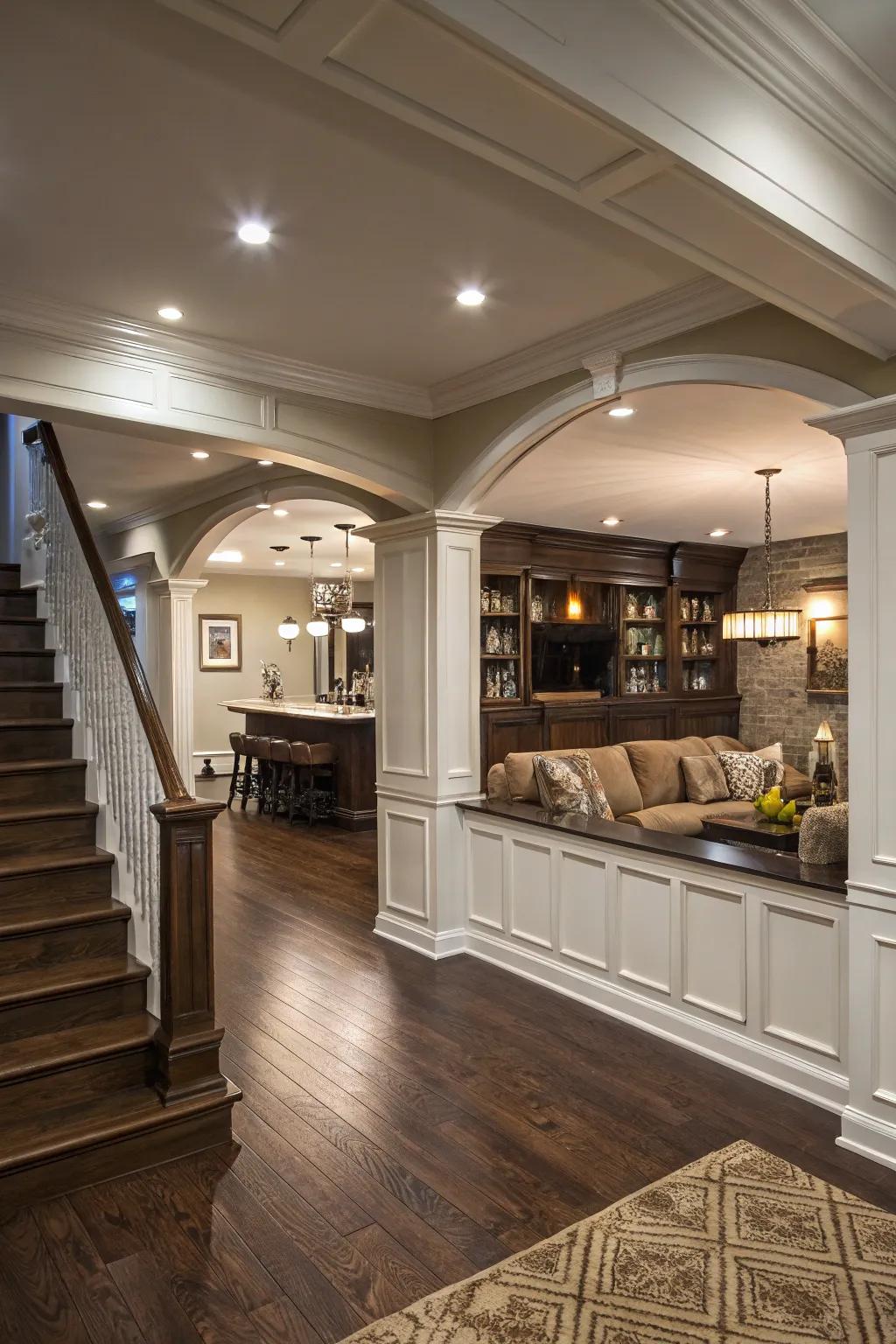 Structural features offer fashionable and useful division.