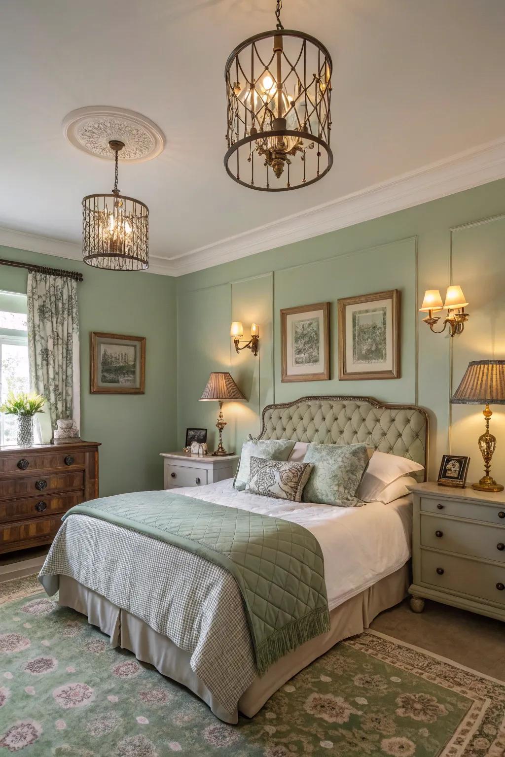 Vintage lighting options introduce character and warmth.