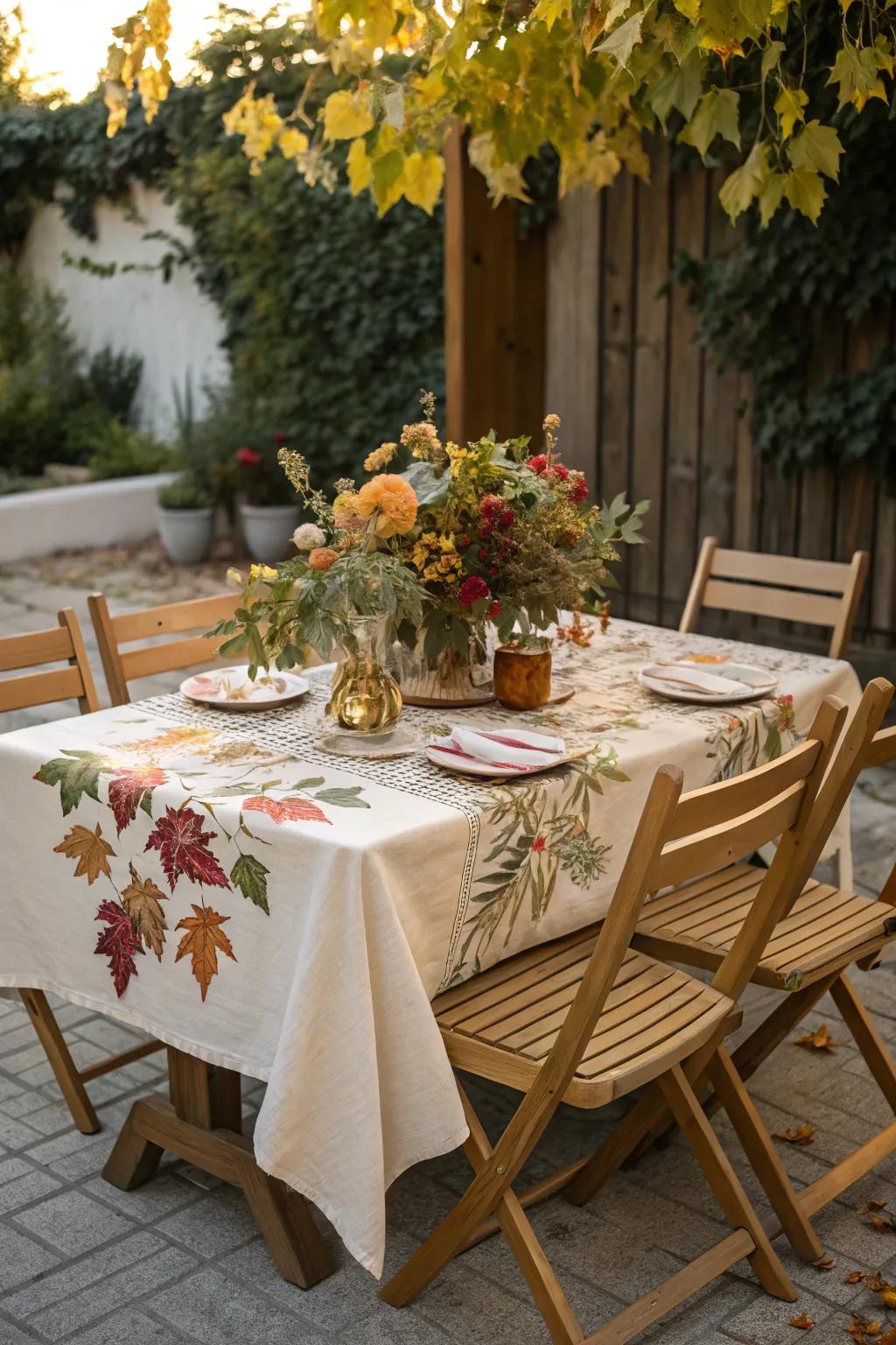 Seasonal embellishment elevates your open-air dining experience.